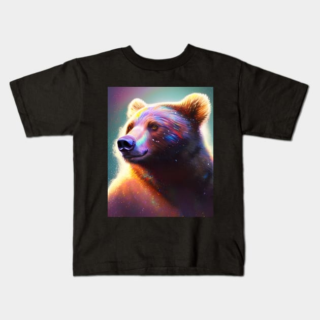 Colorful bear Kids T-Shirt by vickycerdeira